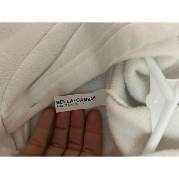 Bella+Canvas White Fleece Pullover - Picture 6 of 6